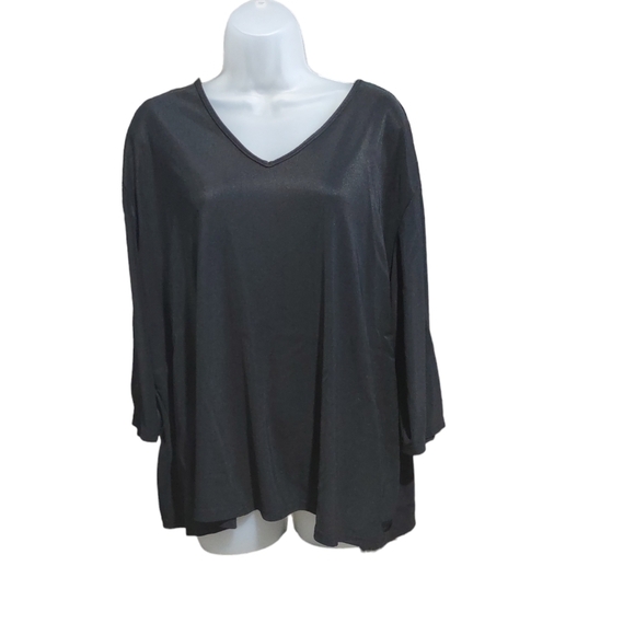 Briggs New York Tops - Briggs New York Black Knit 3/4 Sleeve Top Plus Size 3X